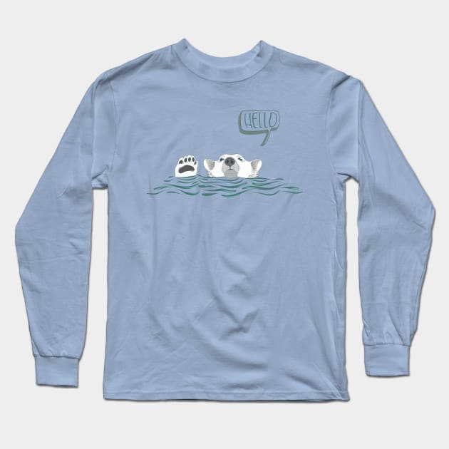 Hello from the polar side Long Sleeve T-Shirt by VBleshka